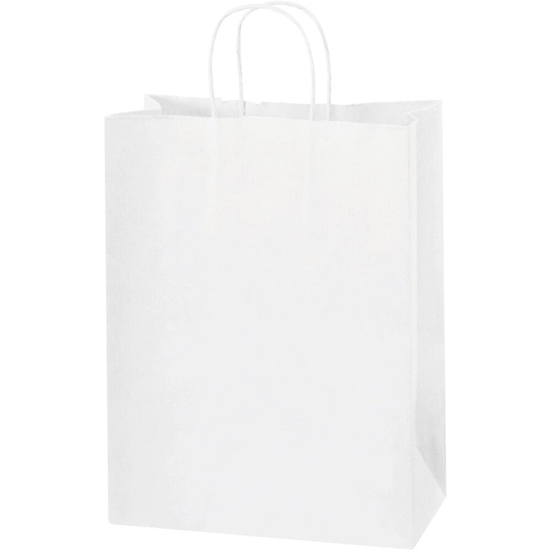 Staples 10" x 5" x 13" Shopping Bags, White, 250/Carton (BGS104W)