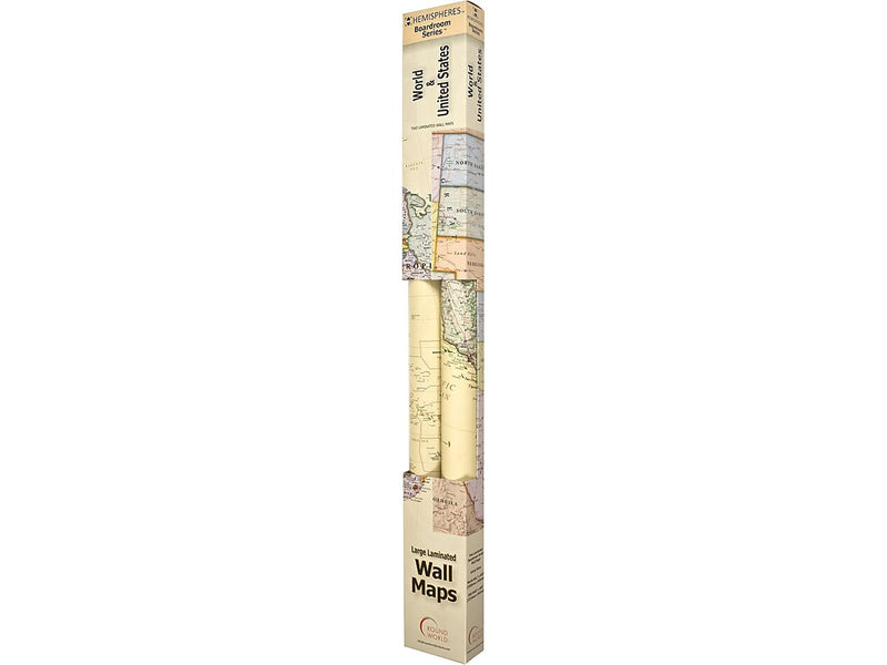 WaypointGeographic Hemispheres Boardroom Laminated Maps, 2/Pack (HMBR2PK)