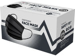 PPE Mask USA 3-ply Disposable Surgical Face Mask, Adult, Black, 50/Box (SMN200057)