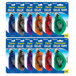 Bazic Glue Tape, Assorted, 12/Pack (BAZ2080-12)
