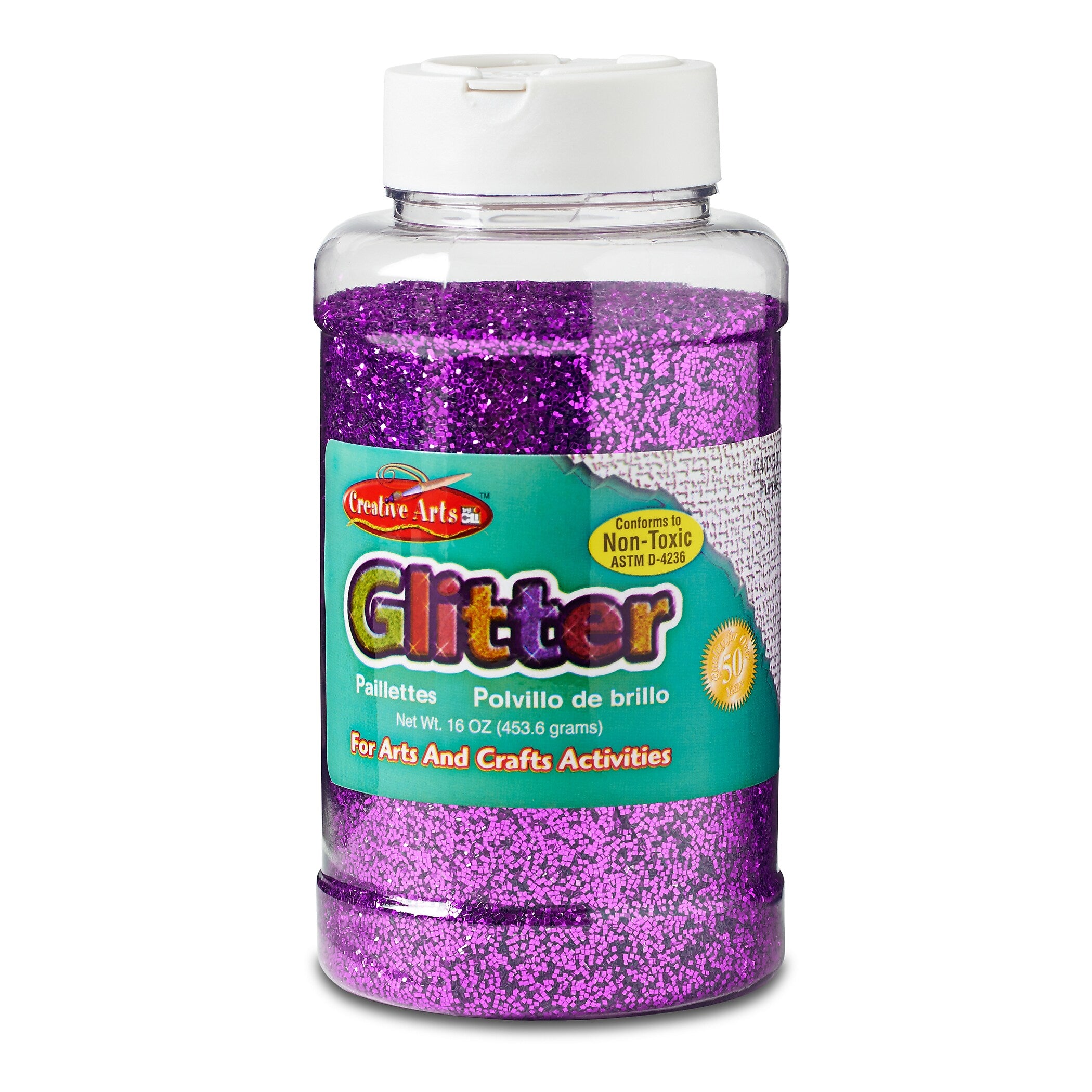 CLI Creative Arts Glitter, 1 lb. Bottle, Purple, Pack of 3 (CHL41160-3)