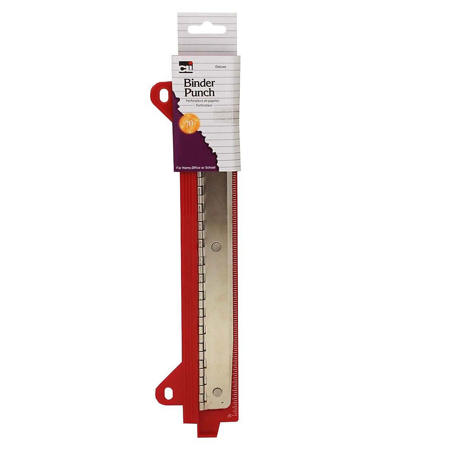 CLI 3-Hole Punch, Assorted Colors, 6/Bundle (CHL80933-6)