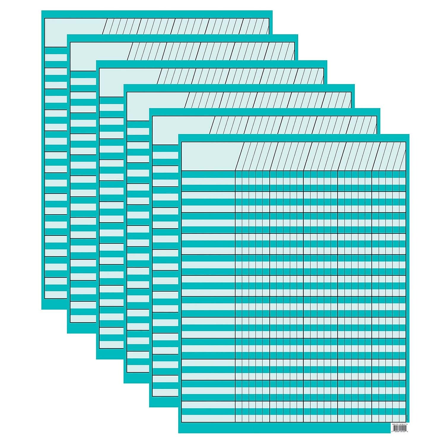 Creative Teaching Press Turquoise Incentive Chart, 17" x 22", Pack of 6 (CTP5105-6)