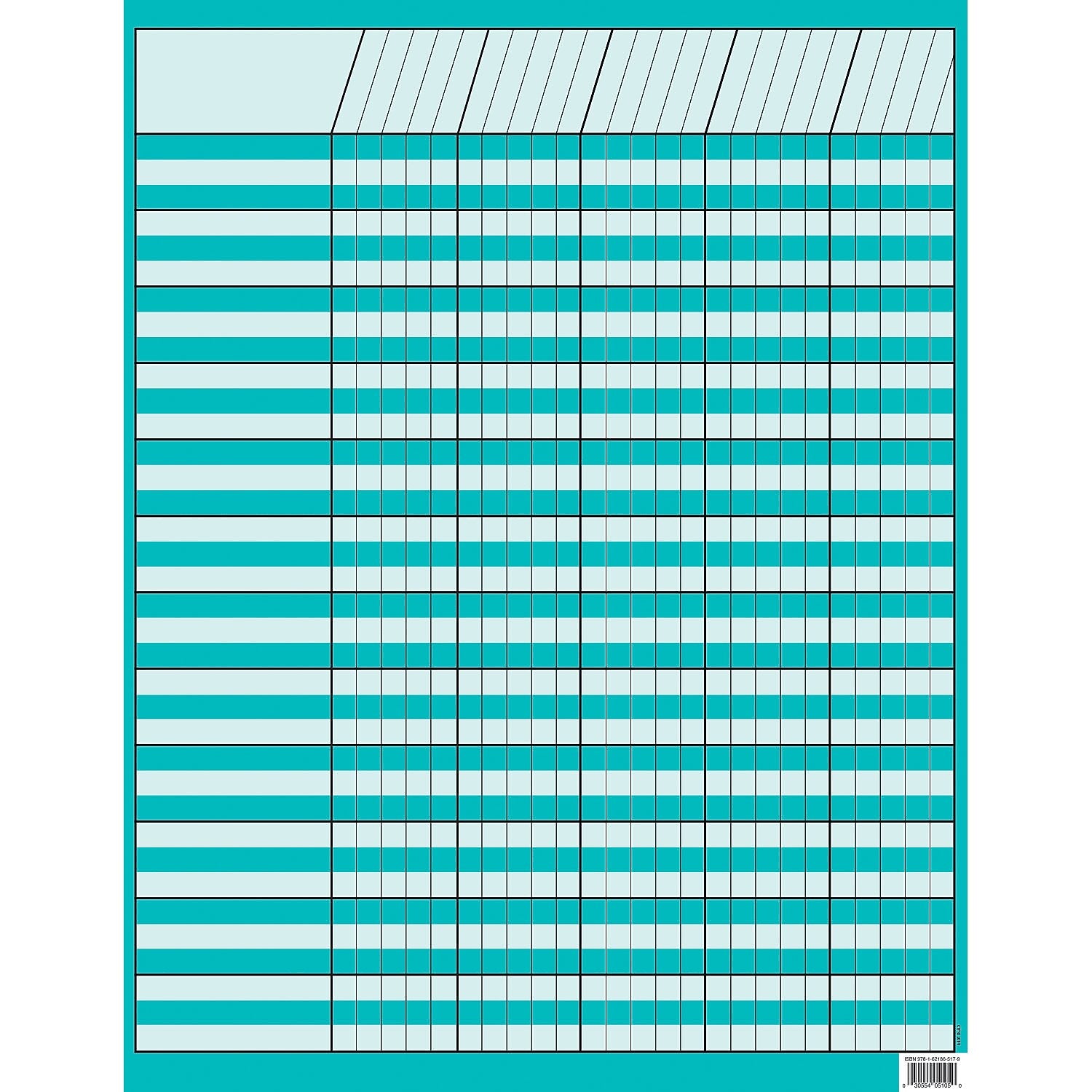 Creative Teaching Press Turquoise Incentive Chart, 17" x 22", Pack of 6 (CTP5105-6)