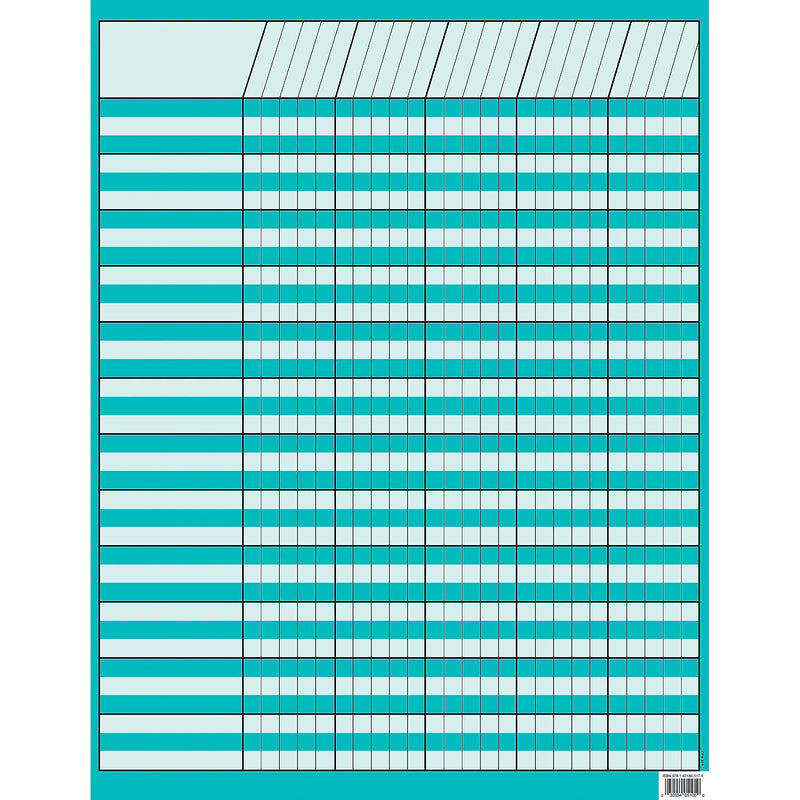 Creative Teaching Press Turquoise Incentive Chart, 17" x 22", Pack of 6 (CTP5105-6)