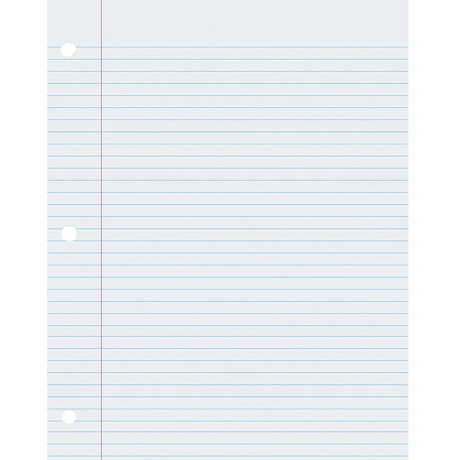 Pacon Composition Writing Paper, 8.5" x 11", 3-Hole Punched, 500 Sheets/Pack, 2/Bundle (PAC2405-2)