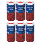 Spectra Glitter, Red, 4 oz./Jar, 6 Jars (PAC91640-6)