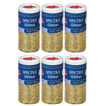 Spectra Glitter, Gold, 4 oz./Jar, 6 Jars (PAC91680-6)