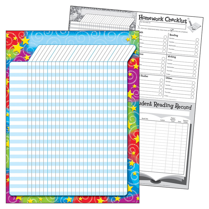 TREND Stars 'n Swirls Incentive Chart, 17" x 22", Pack of 6 (T-73355-6)