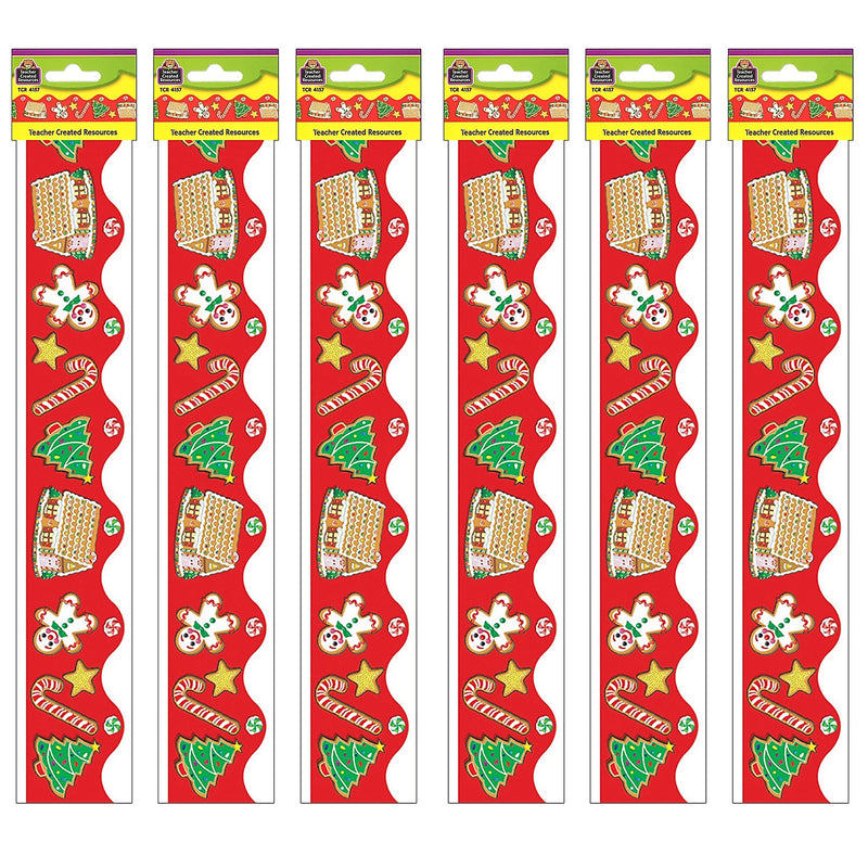Teacher Created Resources Christmas Border Trim, 35 Feet Per Pack, 6 Packs (TCR4157-6)