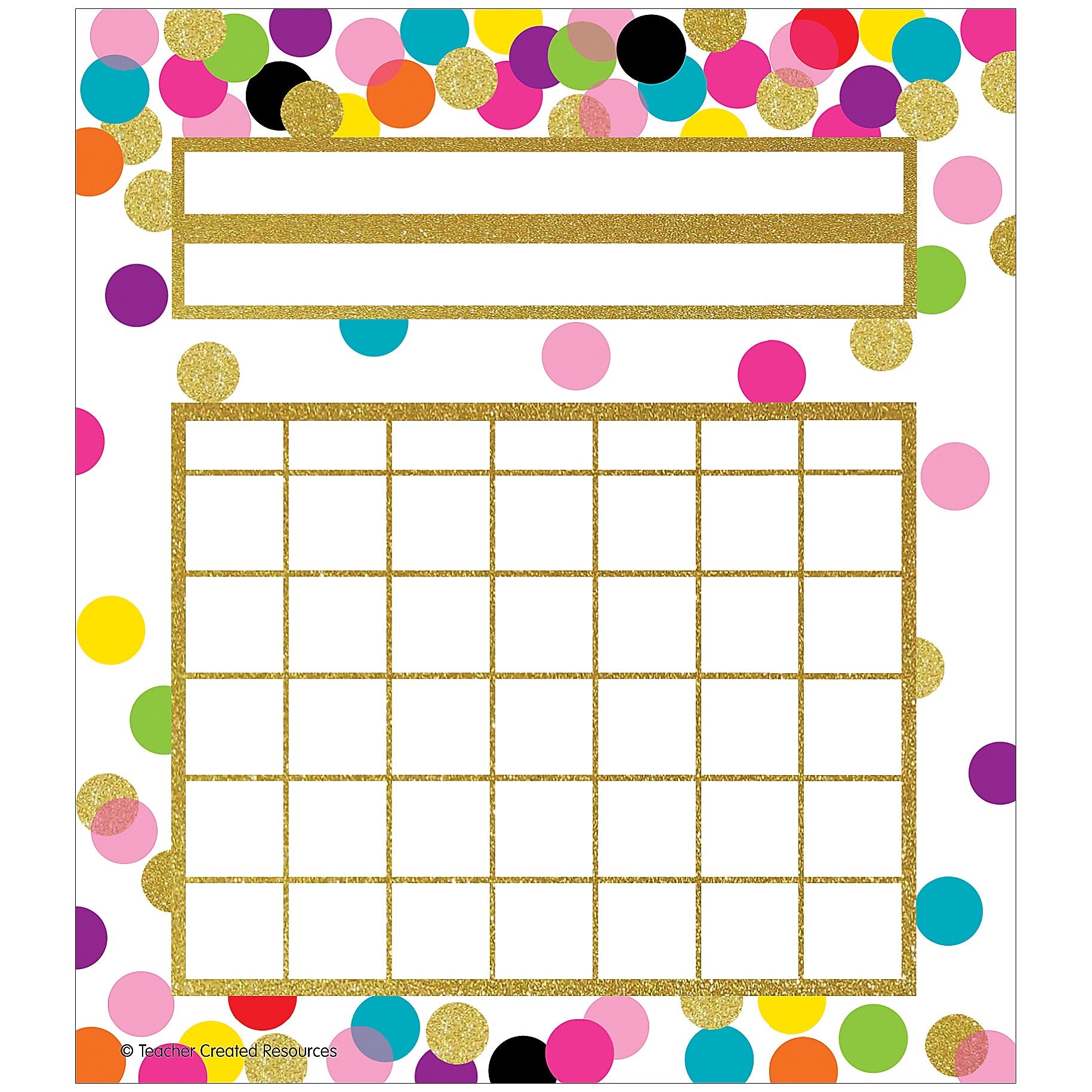 Teacher Created Resources Confetti Incentive Charts, 36/Pack, 6 Packs (TCR5887-6)