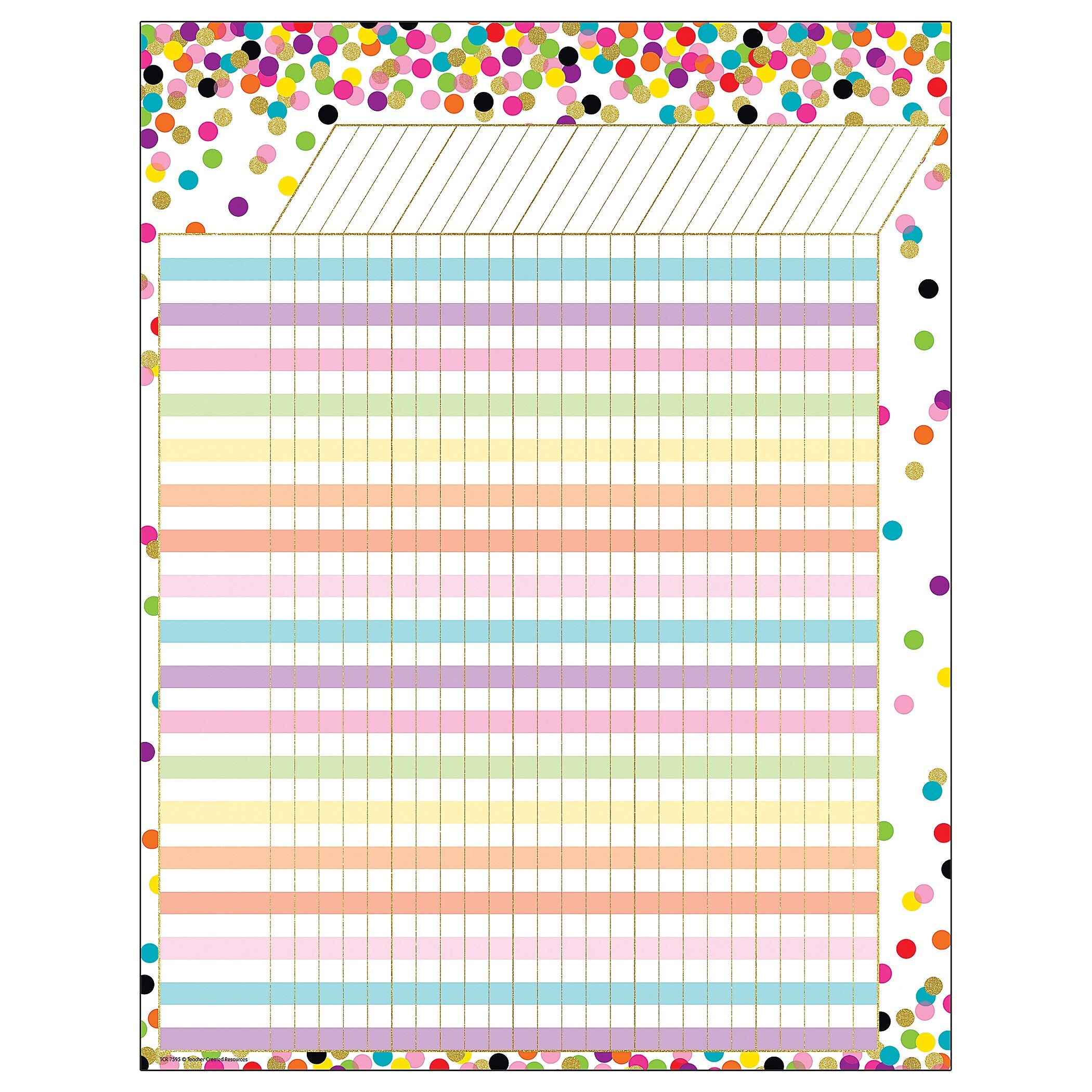 Teacher Created Resources Confetti Incentive Chart, Pack of 6 (TCR7595-6)