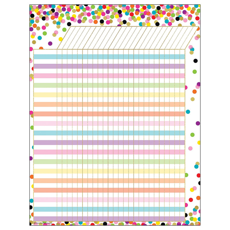 Teacher Created Resources Confetti Incentive Chart, Pack of 6 (TCR7595-6)