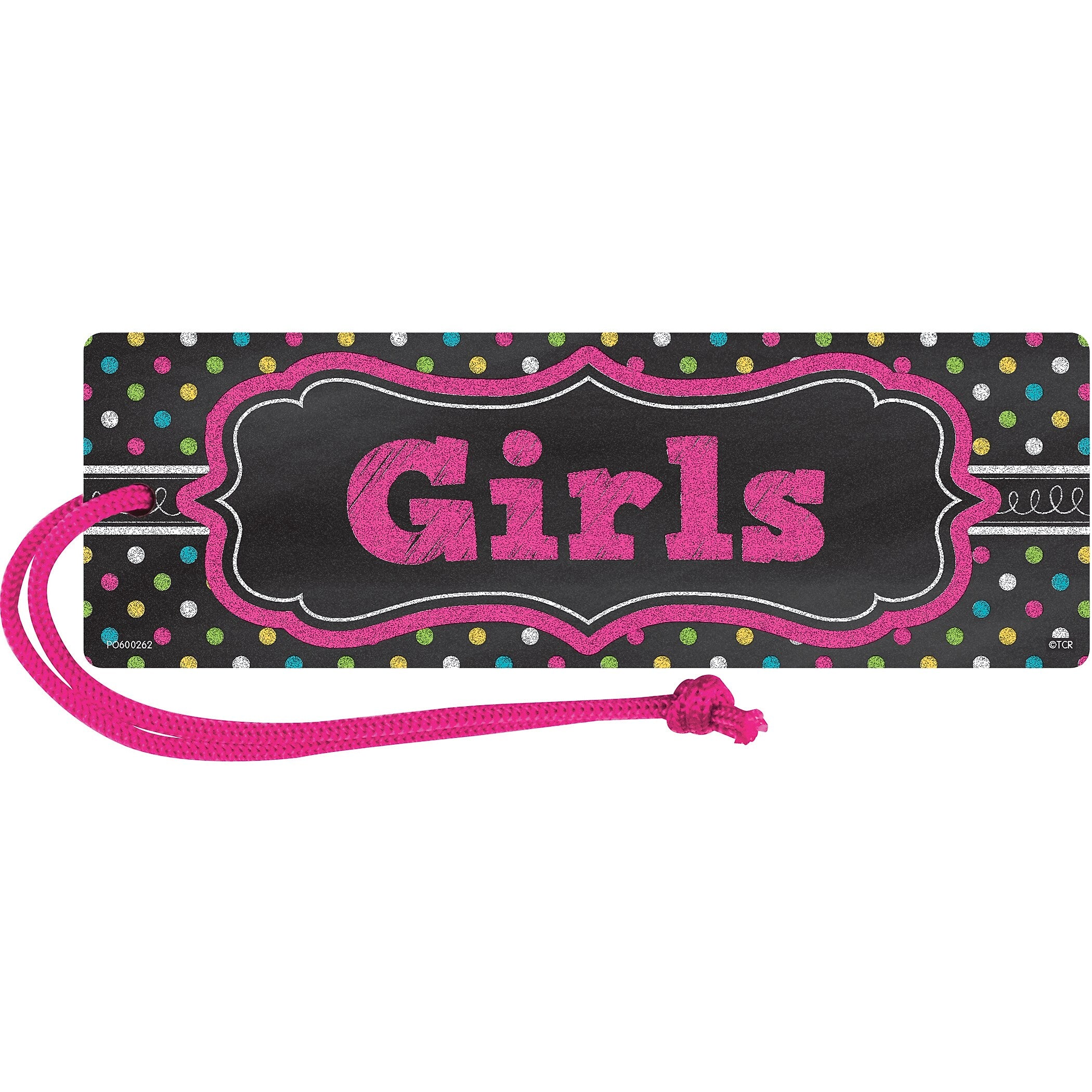 Teacher Created Resources Chalkboard Brights Magnetic Girls Pass, Pack of 6 (TCR77277-6)