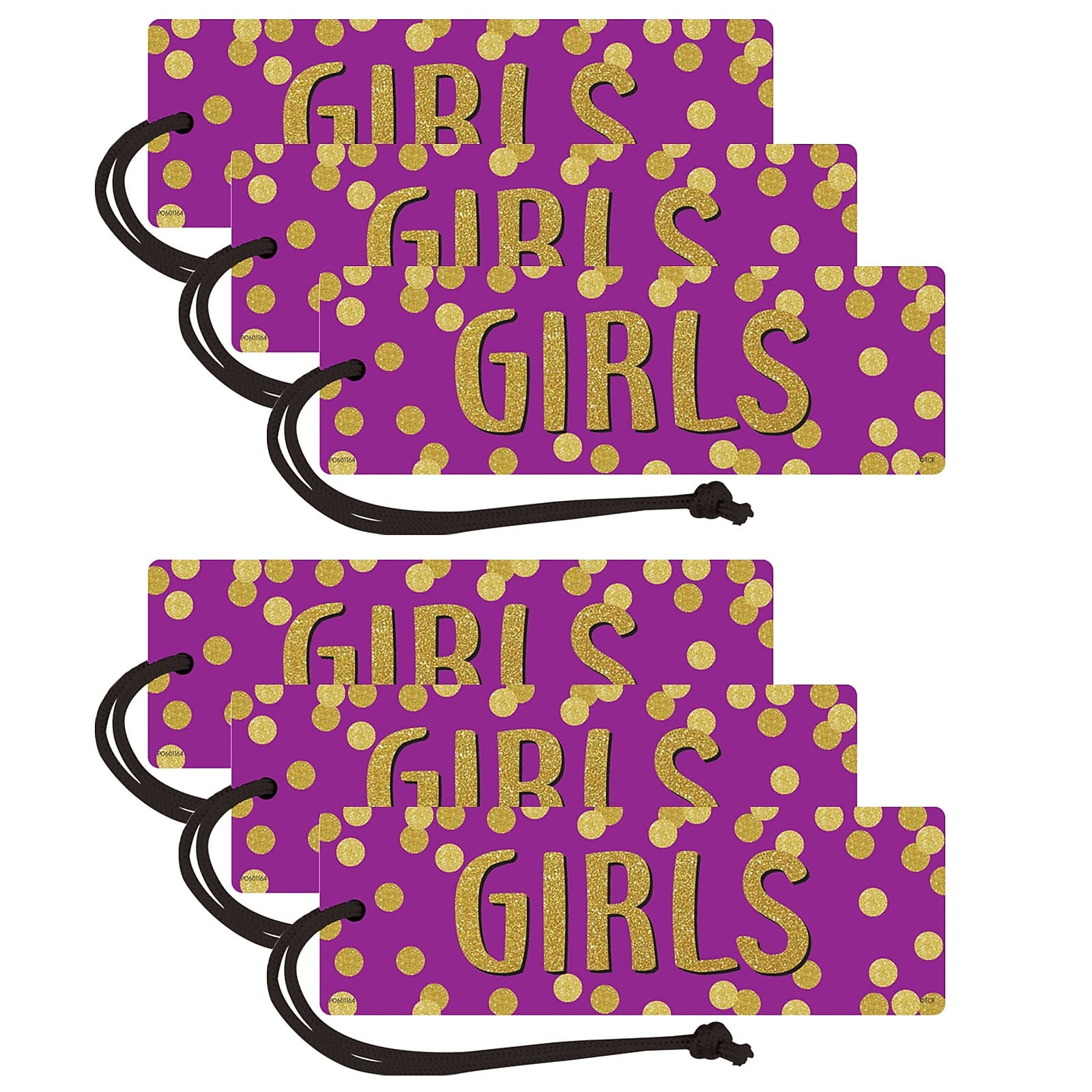 Teacher Created Resources Confetti Magnetic Girls Pass, Pack of 6 (TCR77396-6)