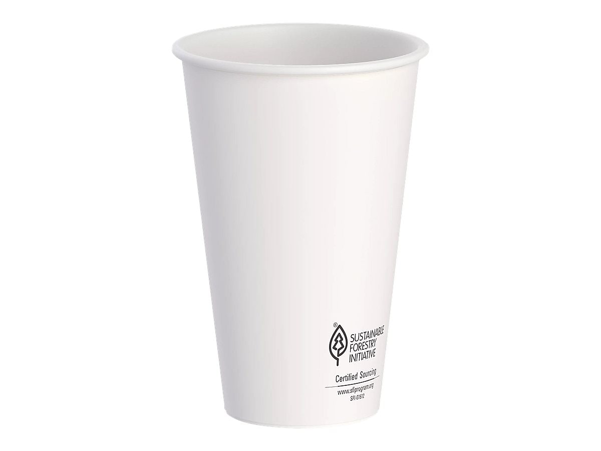 Dart ThermoGuard Paper Hot Cup, 16 Oz., White, 600/Carton (DWTG16W-600)