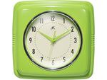Infinity Instruments Square Retro Wall Clock, 9.25" (13228AG-4103)