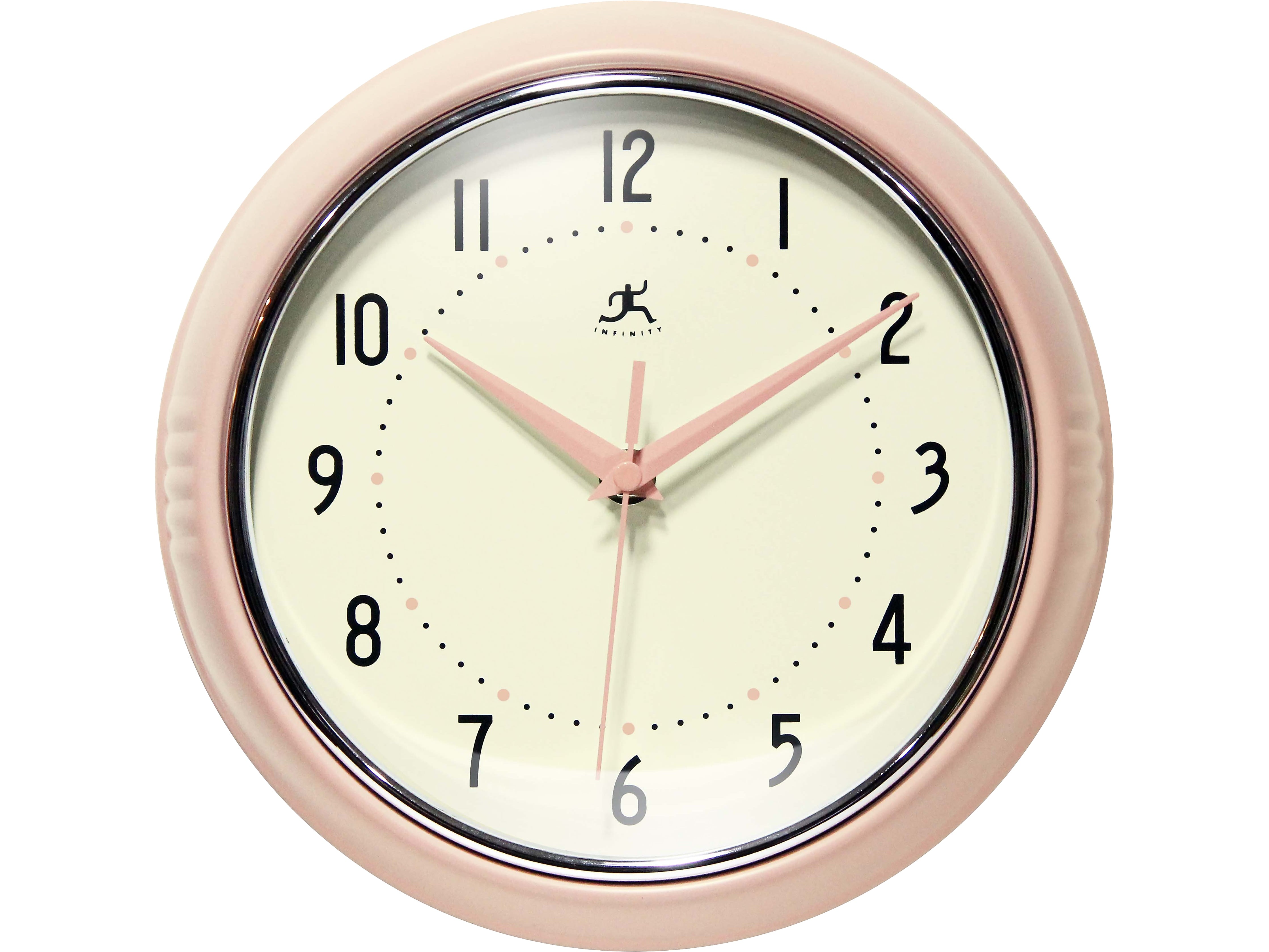 Infinity Instruments Round Retro Wall Clock, 9.5" (10940RB)