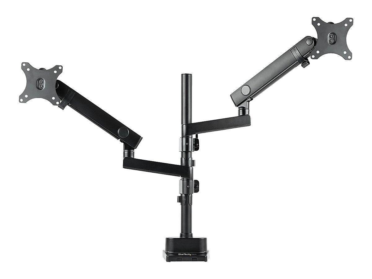 StarTech.com Adjustable Dual Mounting Kit, Up to 32" Monitor, Black (ARMDUALPIVOT)