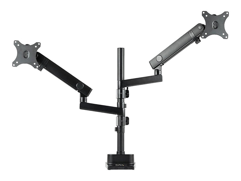 StarTech.com Adjustable Dual Mounting Kit, Up to 32" Monitor, Black (ARMDUALPIVOT)