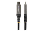 StarTech Thunderbolt Compatible 6.6 ft. USB-C Cable with 100W Power Delivery, Male to Male, Black/Silver (USB315CCV2M)