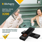 Treblab Dictopro X200 Digital Voice Activated Recorder w/Password Protection, 8GB ()