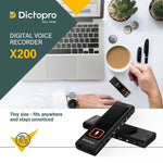 Treblab Dictopro X200 Digital Voice Activated Recorder w/Password Protection, 8GB ()