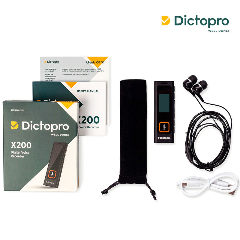Treblab Dictopro X200 Digital Voice Activated Recorder w/Password Protection, 8GB ()
