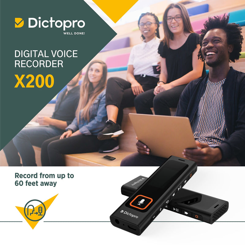 Treblab Dictopro X200 Digital Voice Activated Recorder w/Password Protection, 8GB ()