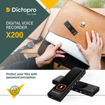 Treblab Dictopro X200 Digital Voice Activated Recorder w/Password Protection, 8GB ()