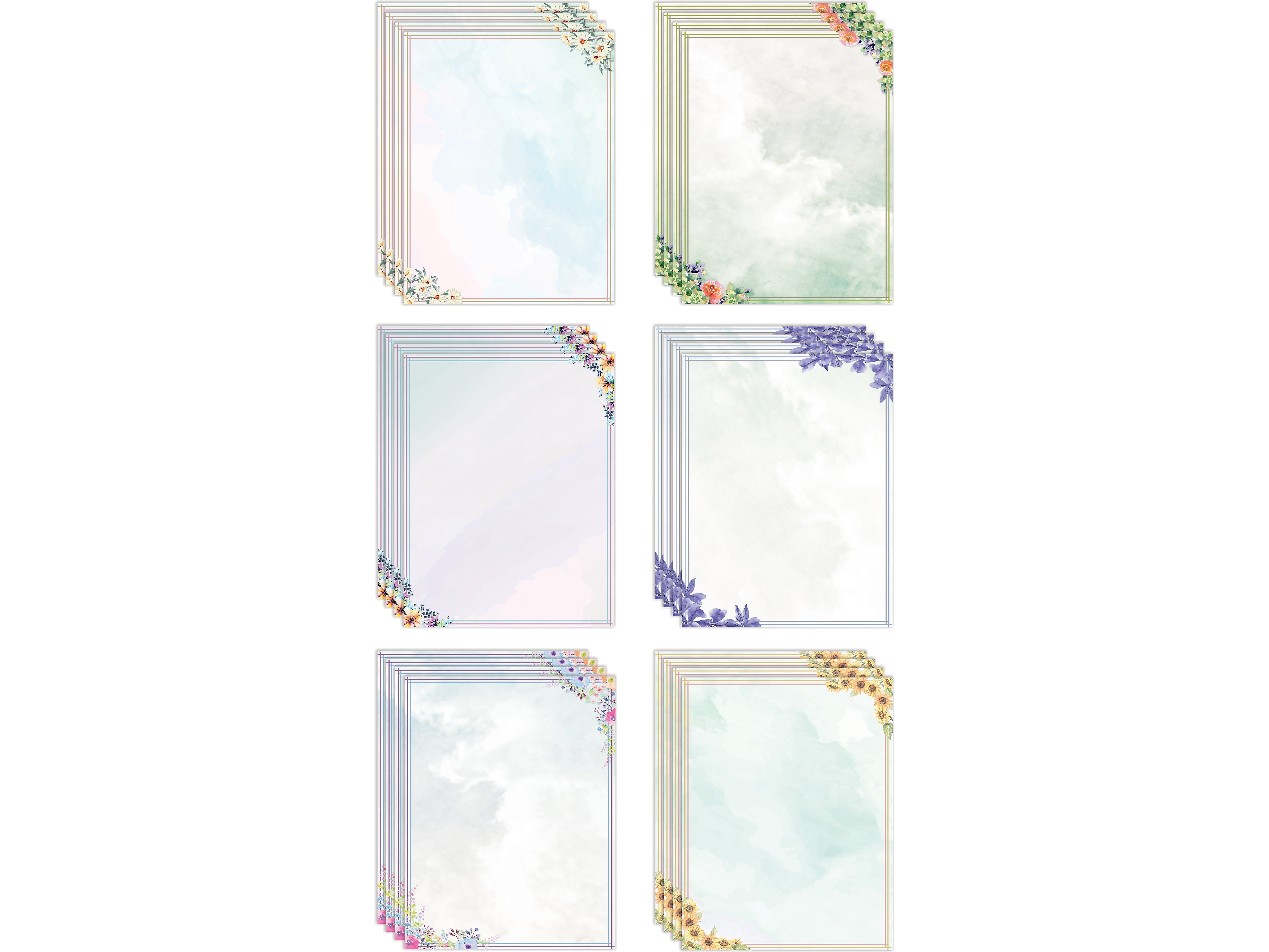Better Office Paper, Assorted Floral Designs, 100/Pack (64508)
