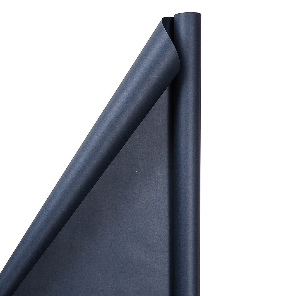 JAM Paper Wrapping Paper, 25 Sq. ft. x 30", Matte Cobalt Navy Blue, 2/Pack (277013523A)