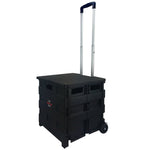 Elama Plastic/Poly Mobile Utility Cart, Charcoal Gray (935102827M)