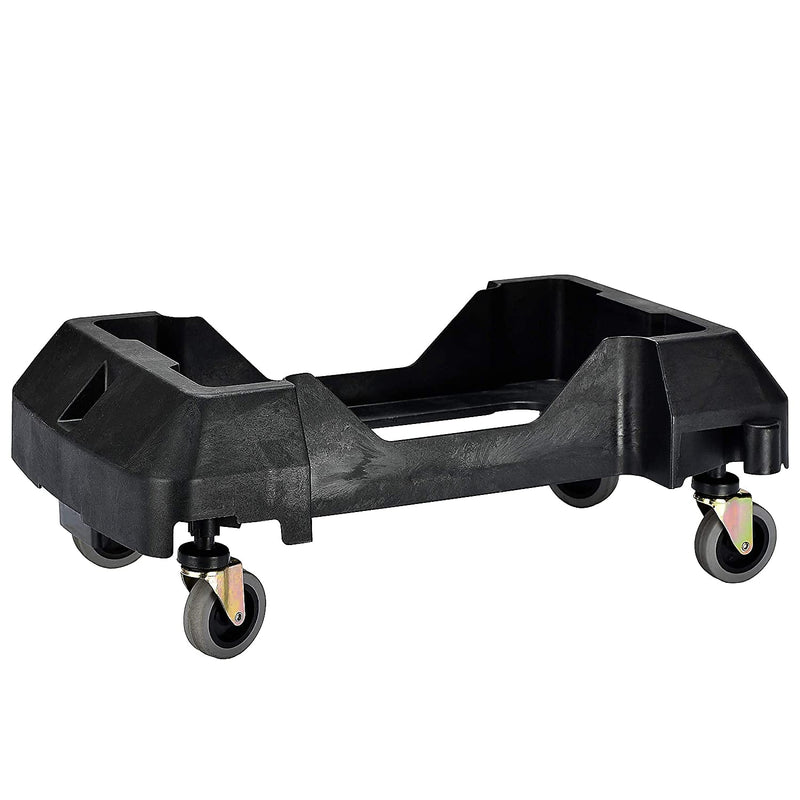 Alpine Industries Rectangular Trash Can Dolly, 200 lb. Weight Capacity, Black (477-DOLLY)