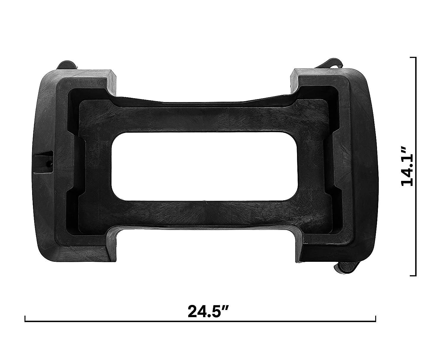 Alpine Industries Rectangular Trash Can Dolly, 200 lb. Weight Capacity, Black (477-DOLLY)