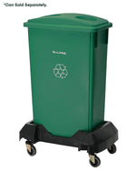 Alpine Industries Rectangular Trash Can Dolly, 200 lb. Weight Capacity, Black (477-DOLLY)