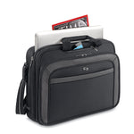 Solo New York 17.3" Laptop The City Laptop Briefcase, Black Polyester (CLA314-4)