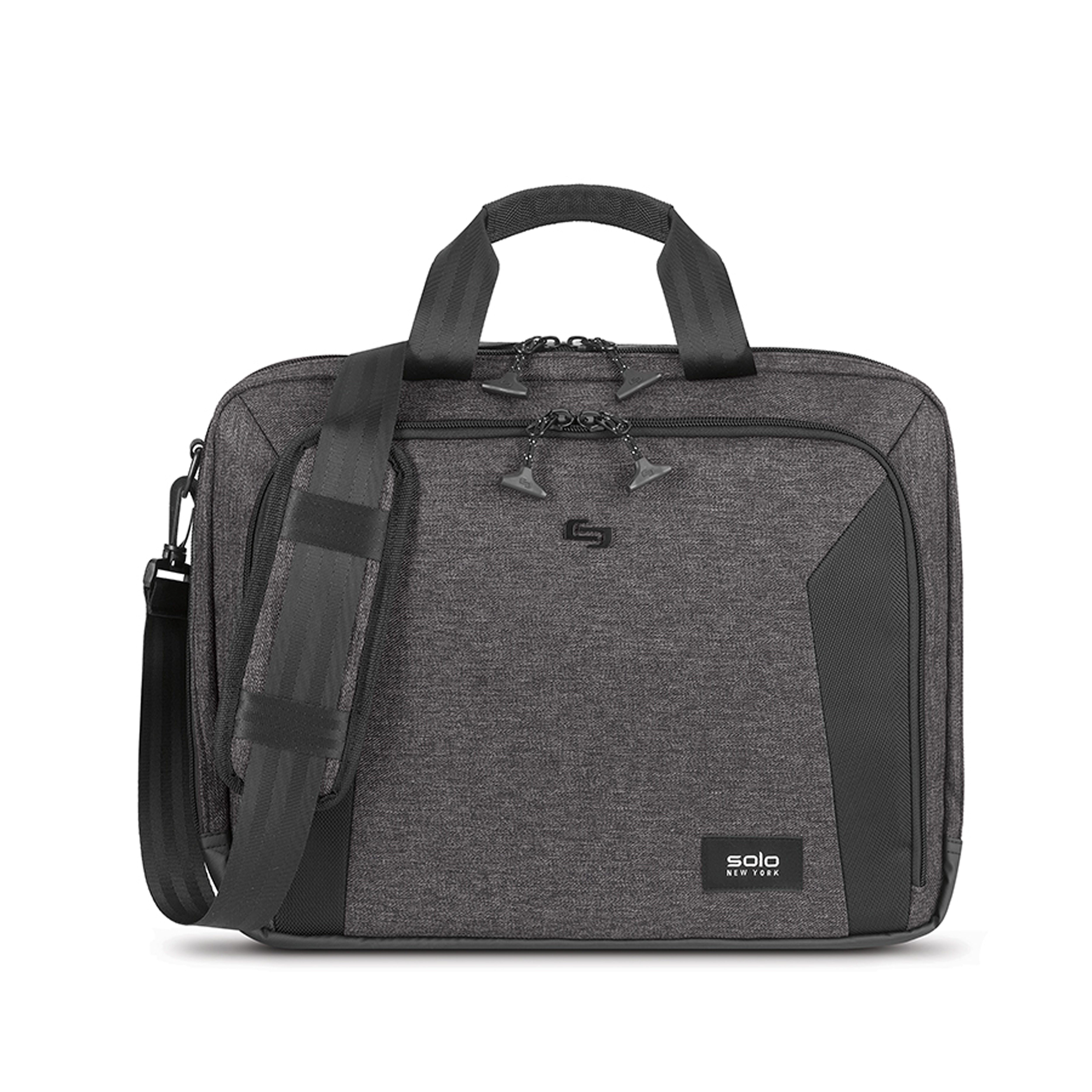 Solo New York Nomad Collection Voyage Laptop Briefcase, Gray Polyester (NOM301-10)