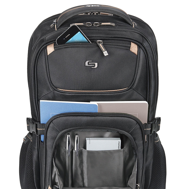 Solo New York Pro Black Mesh 17.3" Laptop Backpack (PRO742-4)