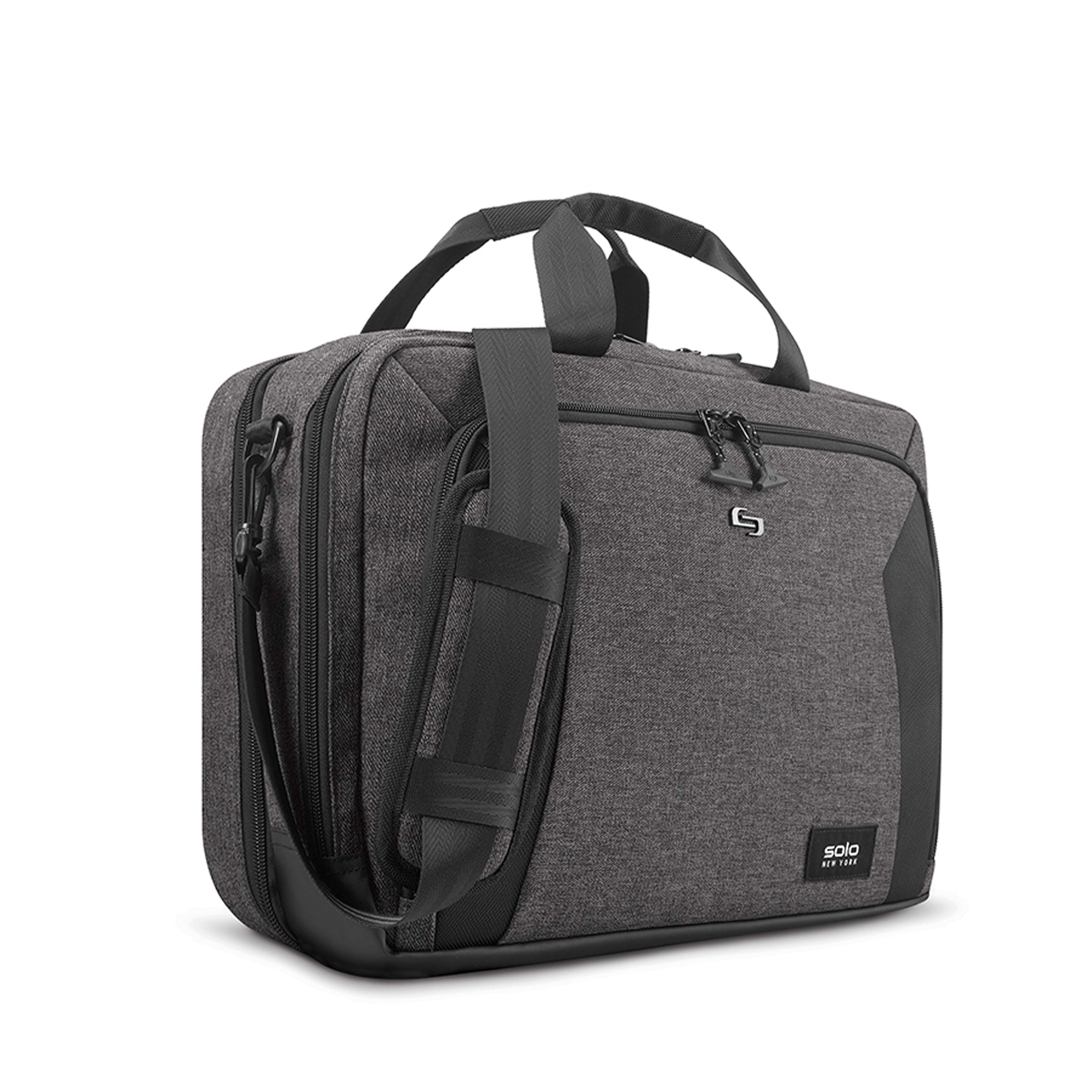 Solo New York Nomad Collection Voyage Laptop Briefcase, Gray Polyester (NOM301-10)