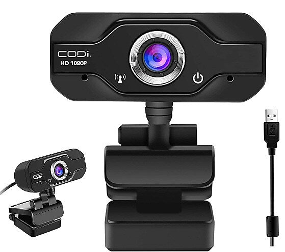 CODi Aquila HD 1080P Fixed Focus Webcam, Black (A05024)
