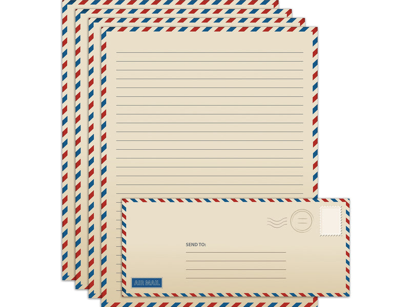 Better Office Stationery Kit, Vintage Airmail, 50/Set (63906)