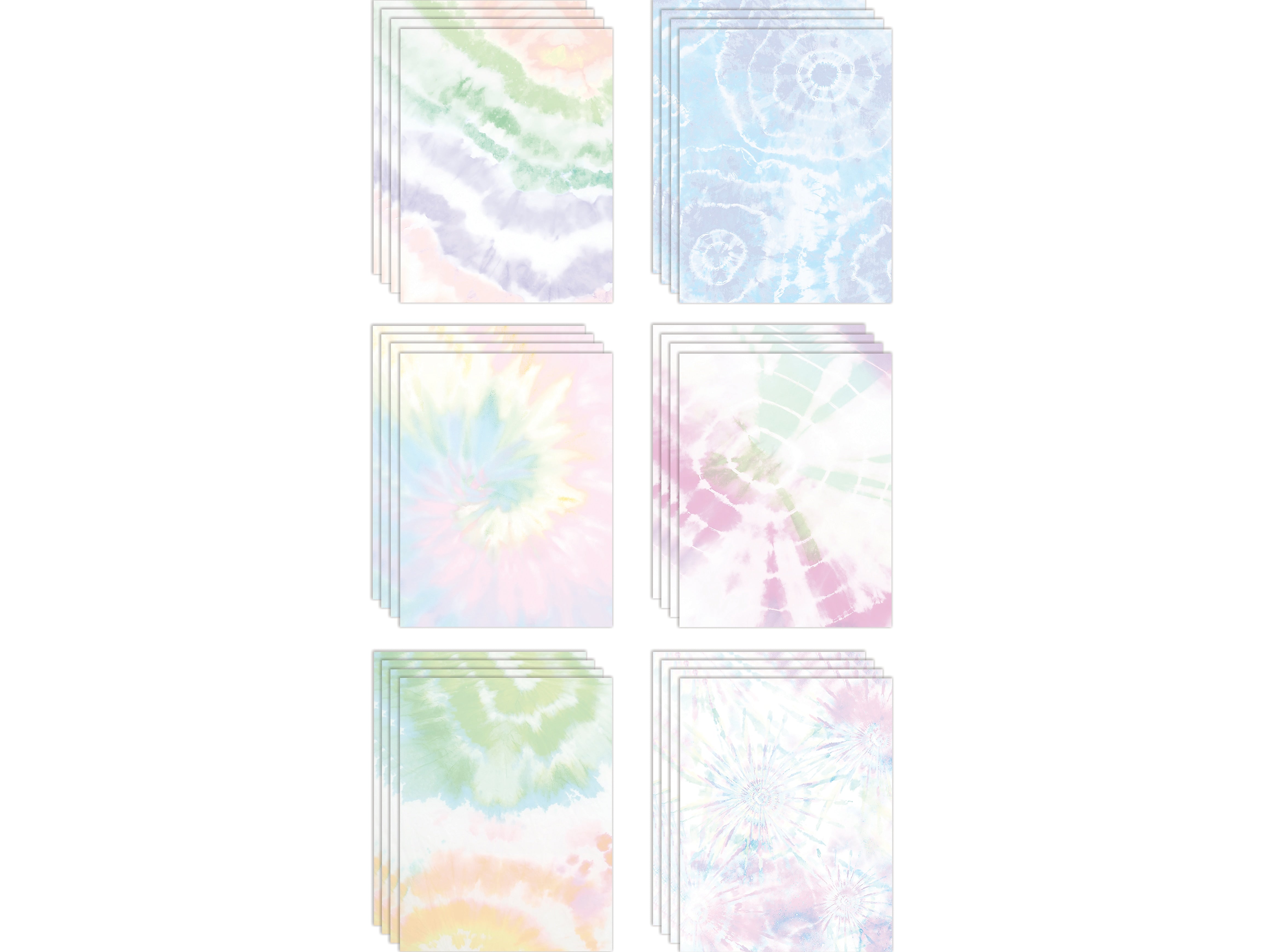 Better Office Paper, Assorted Tie-Dye Watercolor Designs, 100/Pack (64507)