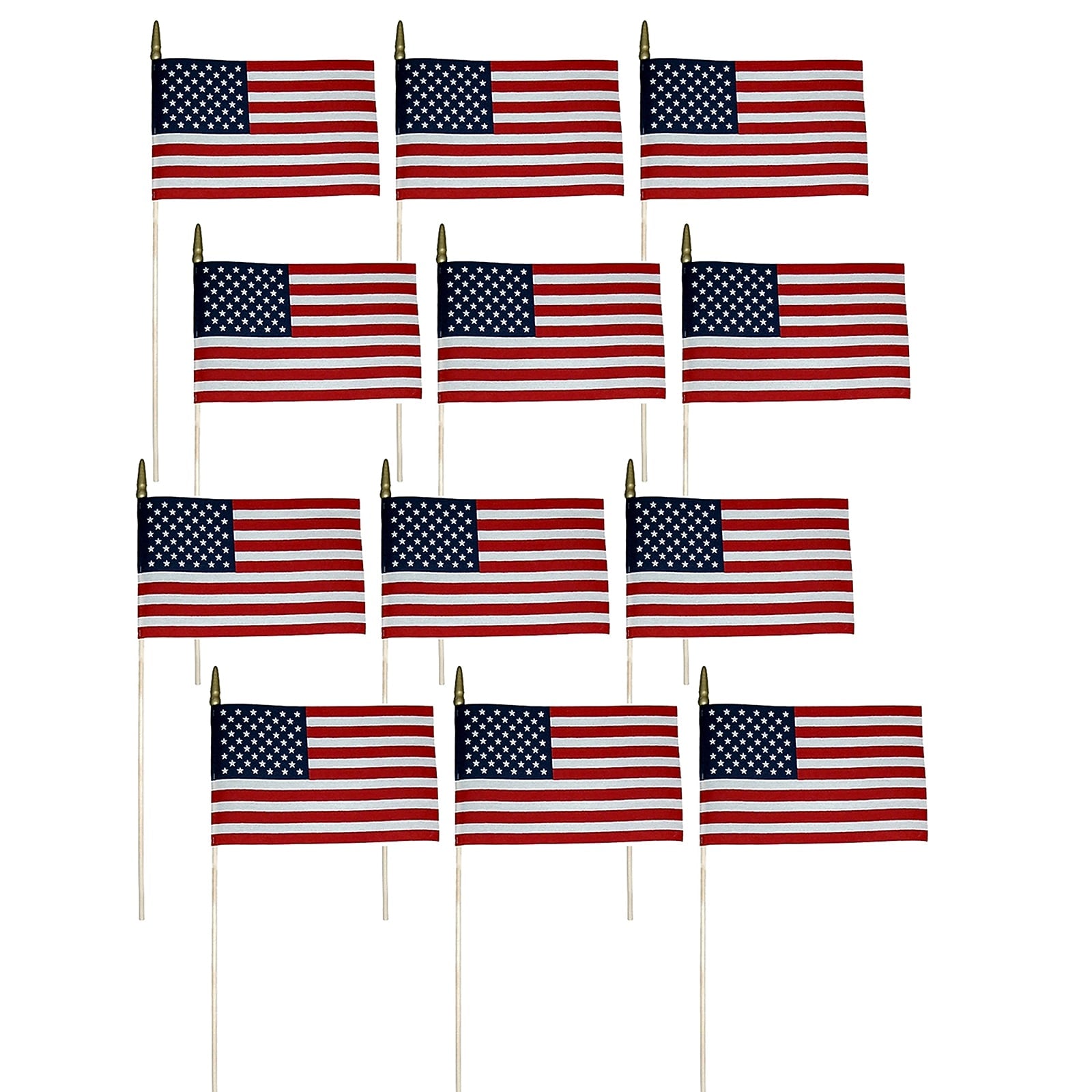 Annin 8" x 12" United States Flag, Pack of 12 (ANN041200-12)