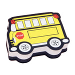 Ashley Dry Erase Magnetic Whiteboard Erasers, School Bus, Pack of 6 (ASH10018-6)