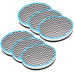 Ashley Magnetic Whiteboard Eraser, Chevron, Pack of 6 (ASH10047-6)