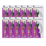 Charles Leonard Ball Bearing Compass & 6 Inch Protractor Combo Set, 12 Sets/Bundle (CHL80960-12)
