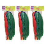 Creativity Street Quill Feathers, Assorted Colors, 12", 24/Pack, 3 Packs (CK-4503-3)