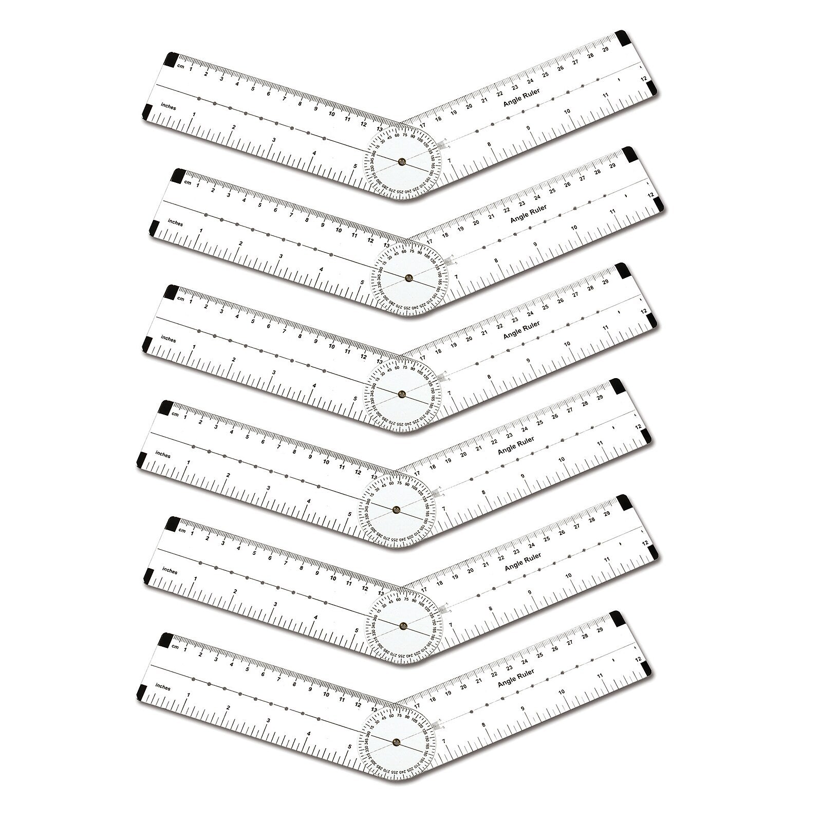 Learning Advantage™ Angle Measurement Ruler, Pack of 6 (CTU7752-6)