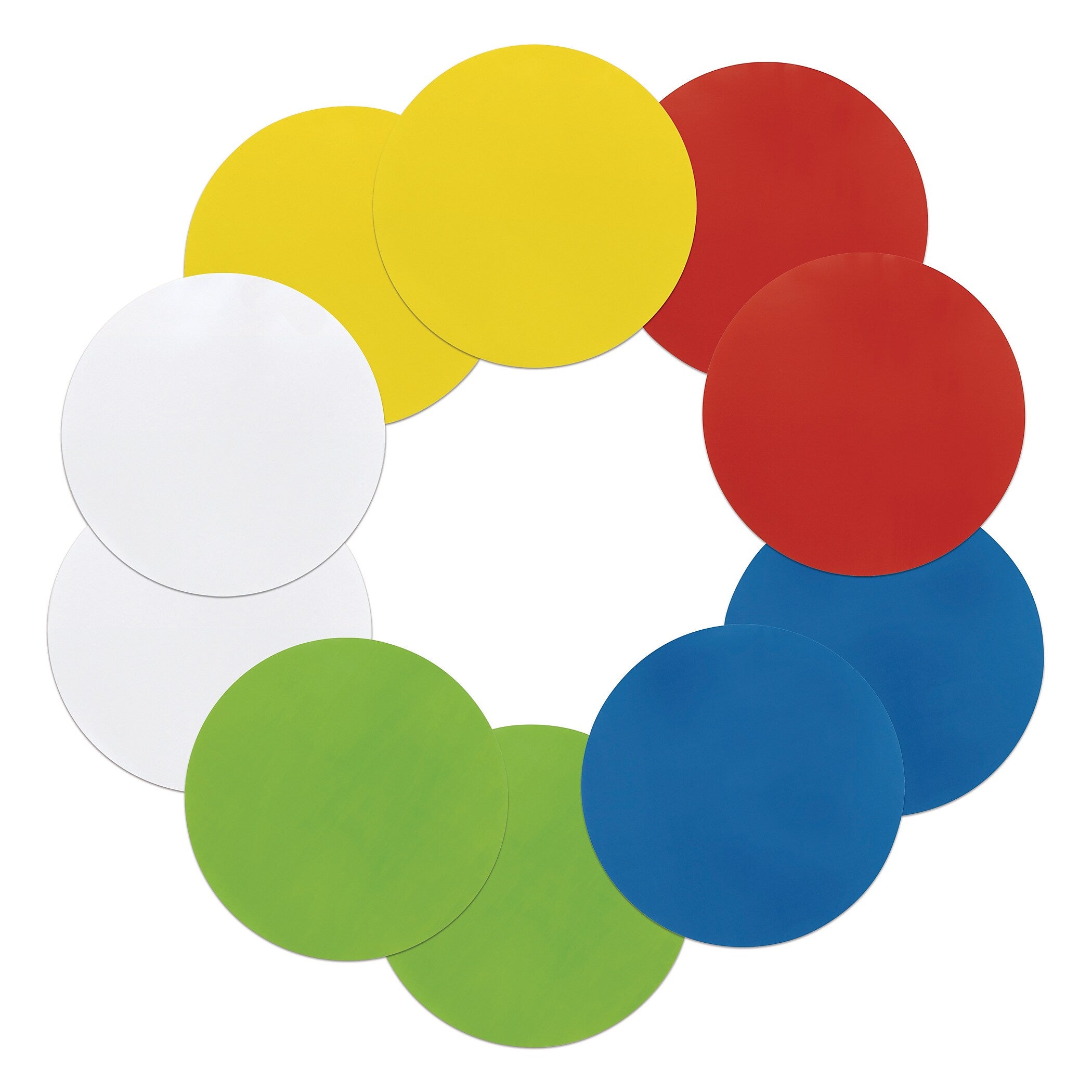 Pacon Self-Stick Dry Erase Circles, 10" Diameter, Assorted Colors, 10 Pieces (PACAC9012)